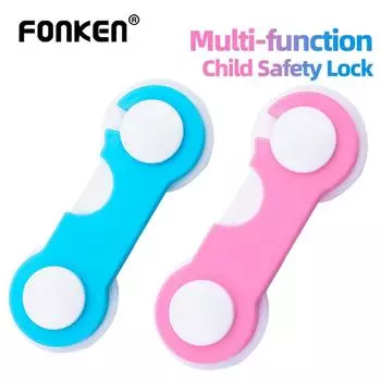 Fonken Многофункциональный детский безопасный замок для шкафа, дверцы ящика, защитный замок, безопасный шкаф, двустворчатый