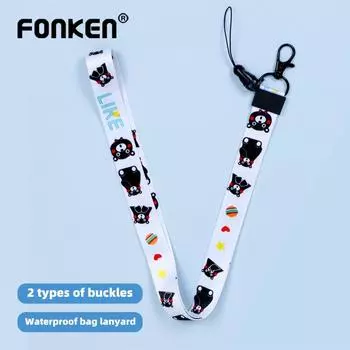 Fonken мультяшный ремешок для ключей, чехол для телефона, ремешок на шею, брелок, милый ремешок, удостоверение личности, веревка для студенческой карты, значок, шейный ремешок, веревка