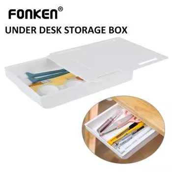 Fonken ящик для хранения ручек под ящиком стола офисный домашний органайзер для хранения скрытый органайзер для канцелярских принадлежностей подставка самоклеющийся лоток для карандашей S белый