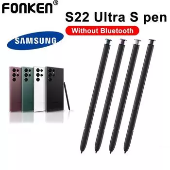 Fonken S Pen для Samsung Galaxy S22 Ultra Стилус для сенсорного экрана SPen без Bluetooth чёрный