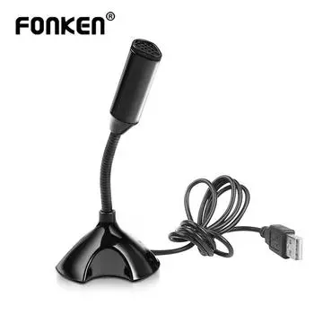 FONKEN USB компьютерный игровой микрофон регулируемый микрофон для ноутбука студия караоке для нескольких сценариев белый