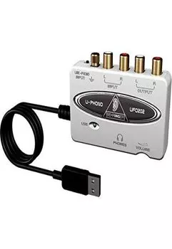 Фонокорректор Behringer 2 входа 2 выхода USB аудиоинтерфейс UFO202 Встроенный U-PHONO