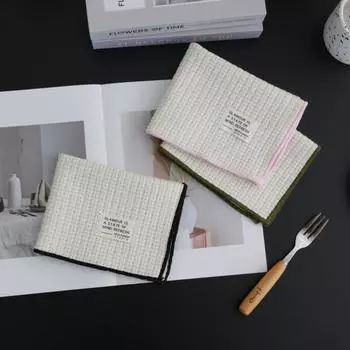 Фоновые салфетки из хлопка, скатерти в скандинавском стиле, мягкие салфетки для стола 40x30 см, прямоугольные коврики для еды, кухня чёрный