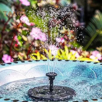 Фонтан для ванны на солнечной батарее с птицами с 6 насадками, быстрая активация, низкий уровень шума, отдельно стоящий плавающий насос для фонтана с солнечной батареей и подсветкой A