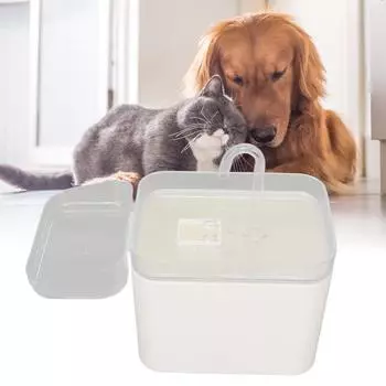 Фонтан для воды для домашних животных, тихий автоматический циркуляционный диспенсер для воды для домашних животных с миской для еды для кошек, собак, 2 л