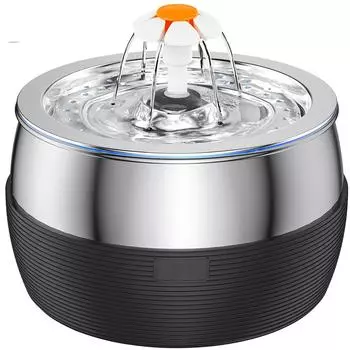 Фонтан для воды для кошек из нержавеющей стали 3л, автоматический ультра тихий диспенсер для воды для собак, форма крана, фонтан для воды для кошек, собак, чаша