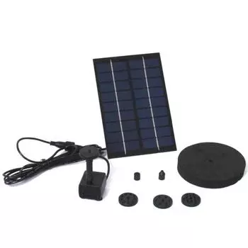 Фонтан на солнечной батарее DC 9 В 1,7 Вт для небольшого пруда, сада, бассейна, двора