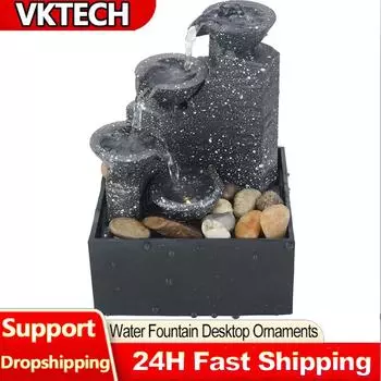 Фонтан с падающей водой, украшение для водопада, настольные поделки, домашний офис, декор CHINA