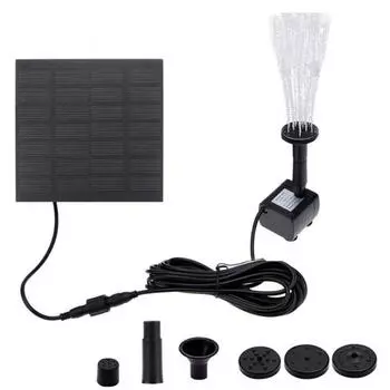 Фонтан с водопадом Насос для фонтана Разбрызгиватель воды Солнечная панель Фонтан Садовое украшение