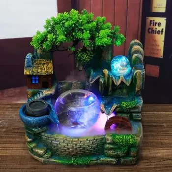 Фонтан-водопад, аквариум, фен-шуй, ландшафтный камень, украшение для дома United States