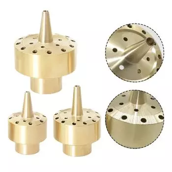 Фонтанная насадка для сада, водного ландшафта, фонтанная насадка для двора, 1/2 3/4 1 дюйм, садовый декоративный фонтан, полностью медная насадка