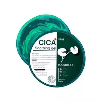 FOOD A HOLIC Cica Plus Успокаивающий гель 300мл 1 PCS