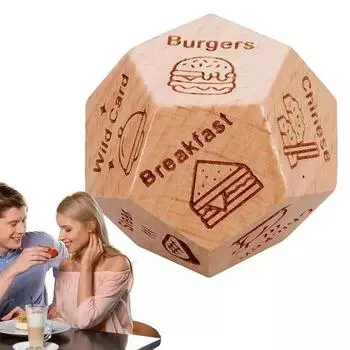 Food Dice Food Dicesion Game Wooden Dice Couple Date Night Ideas Funny Gift For Couples Anniversary Halloween Valentine s Day жёлтый
