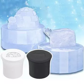 Food Grade Polar Bear Ice Mold Silicone Ice Cube Maker Cute Ice Cube Mold Summer igloo