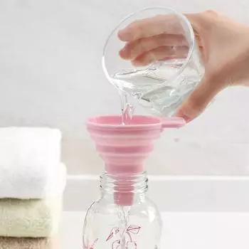 Food-grade Silicone Foldable Funnel Mini Liquid Dispensing Collapsible Style Funnel Portable Funnels Kitchen Tool Seasoning Home синий