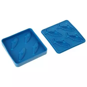 Food Grade Silicone Ice Tray Unique Shark Shape Ice Mold Reusable Ice Maker Making Tool for Soup Freezers Wine Juice