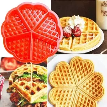 Food Grade Silicone Waffle Mold DIY Cake Mould Non-stick Silicone Baking Mold Set Kitchen Bakeware Waffle Maker Cookie Tools