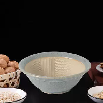 Food Grinding Bowl Mortar Home Classic Cooking Tools Manual Tableware Multipurpose Supplies Ceramic