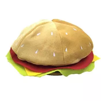 Food Hamburger Funny Hat Prop For Halloween Holiday Events And Parties Cosplay