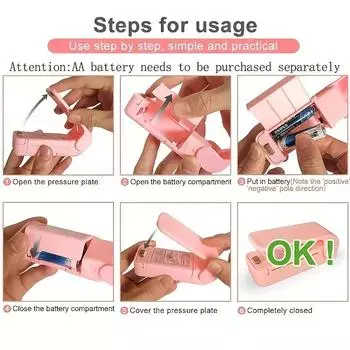 Food preservation portable mini snack sealing machine Hand pressure snack plastic bag small sealer bag sealing machine белый