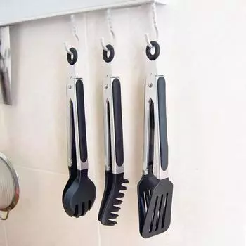 food tongs Stainless steel tongs Nylon non-stick cooking clips Outdoor Barbecue salad bread tools Kitchen accessories