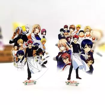 Food Wars Shokugeki no Soma Yukihira Souma Nakiri Erina Megumi игрушечная фигурка на акриловой подставке