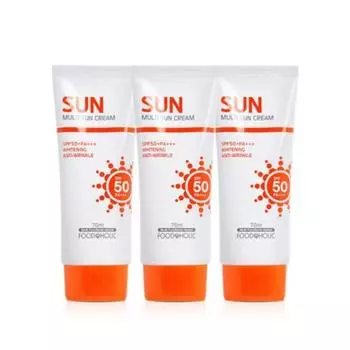 Крем для загара Foodaholic Multi Sun Cream 70 мл SPF50/PA+++, 3 шт.