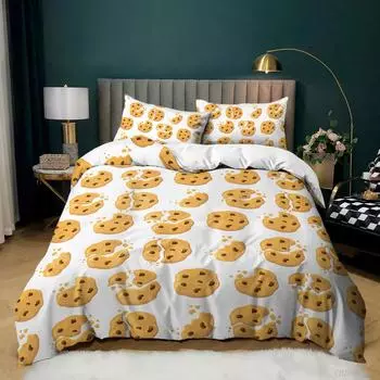 Foodie Cookie Three-Piece Love Kit Quilt Cover Bedding 135 * 200 (two-piece set) 90g