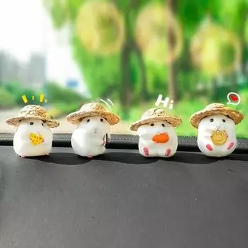 Foodie Hamster Blind Box Fantasy Creation Милая плюшевая кукла Машина Украшение для автомобиля Соломенная шляпа для автомобиля Маленький хомяк Украшение для автомобиля