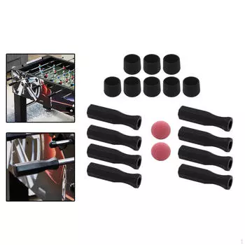 Foosball Handles 18Pcs/Set Maintenance Components Table Soccer Repair Rod End Caps Replacement Red Ball