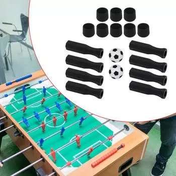 Foosball Handles Rod End Caps Table Football Game Black Replace Parts Practical Maintenance