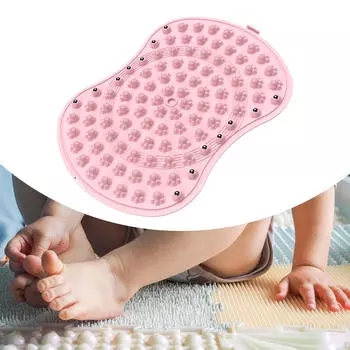 Массажный коврик для ног Acupoint, двухслойный складной профессиональный акупрессурный коврик, пластина для пальцев ног при ходьбе розовый