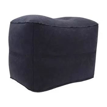 Foot Rest Pillow Inflatable Two Layer Single Air Valve PVC Flocking Portable Reducing Fatigue