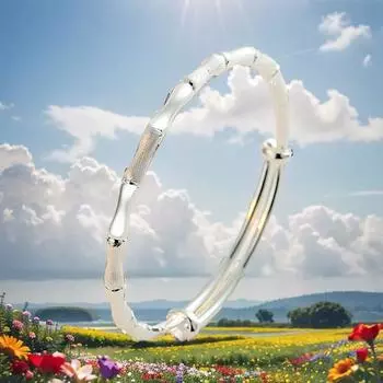 Foot Silver S999 Slub Браслет Классический Стиль Индивидуальный Универсальный Стерлинговый Серебристый Браслет Push Pull Женский Минималистский Китай-Шик Браслет Adjustable size серебряный