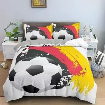 Football Bedding Set Printing Pillowcase Quilt Cover Soccer Duvet Covers Home Textiles Queen King Size Sport Theme Quilt Cover 70x133cm 2pcs