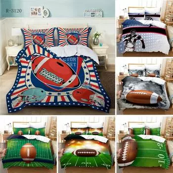 Football Duvet Cover KingQueen Size Rugby Game Bedding Set for Boys Teens Men Sports Enthusiasts Athletes Polyester Quilt Cover 70x133cm 2pcs