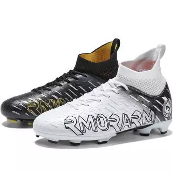 Футбольные бутсы 32-48 Высокие футбольные бутсы с длинными ногтями Искусственный газон большого размера, носки, носки, футбольные бутсы Мужские тренировочные кроссовки большого размера 31