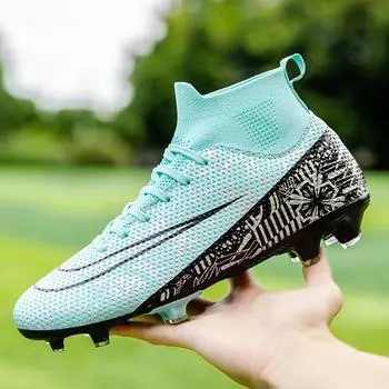 Football Shoes Factory Men s Autumn High Top Spikes Broken Nails Student Adult Professional Training 2025 36