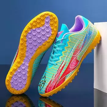 Football shoes long broken nails Jiameng leather high quality adolescent students men s and women s outdoor professional training shoes 34