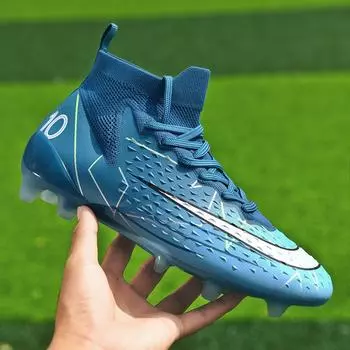 Football shoes men s adult large size AG long nails TF broken nails training shoes youth students non-slip sneakers 35