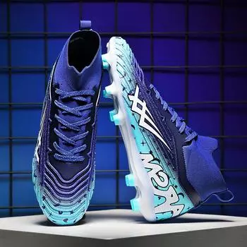 Футбольные бутсы мужские и женские с высоким верхом и длинными шипами, спортивная обувь для взрослых, большой размер, тренировочная обувь для игры на искусственной траве TF 35 (standard sneaker size)