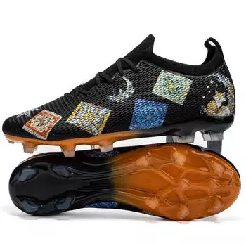 Football shoes men s and women s long nails broken nails shoes adult sports shoes TF artificial grass training football shoes large size 36