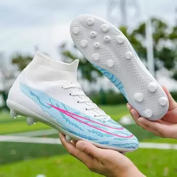 Football shoes men s and women s children s adult professional training shoes foreign trade explosion large size 48 long nail sports shoes 35