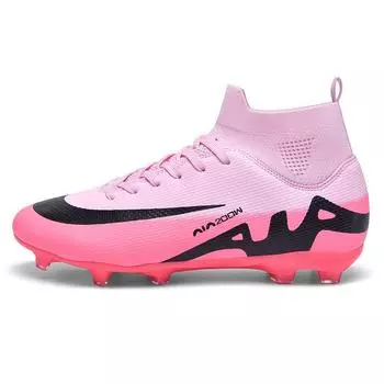 Football shoes men s and women s high-top long broken nails student youth game training shoes SCCOER SHOES 35