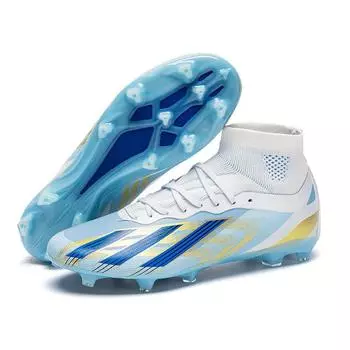 Football Shoes Men s Broken Nails AG Long Nails Student Youth Adult Artificial Grass High Top Competition Training Sneakers 35