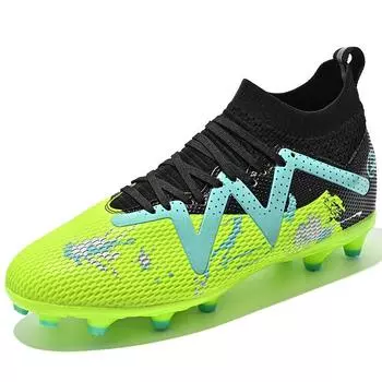 Football shoes men s high-top broken nails, primary and secondary school students, youth men s competition sports AG artificial grass training shoes 30