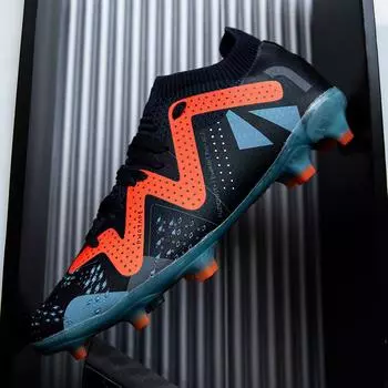 Football shoes Men s high-top broken nails Middle-aged children s students Youth men s competition training shoes AG training shoes 35
