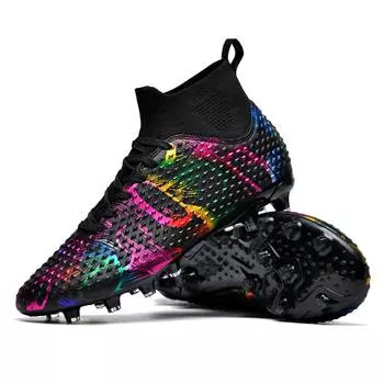 Football Shoes Men s Leather Soccer Shoes Boys and Girls Teen Students AG Long Nails TF Shredded Nails Competition Training Shoes 31
