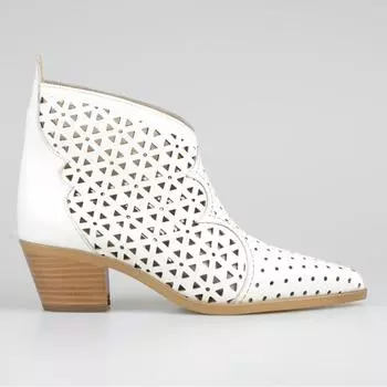 FootCourt - белые летние ковбойские сапоги для женщин из натуральной кожи, женские сапоги с острым носком, летние сапоги в стиле вестерн, новый сезон, ручная работа