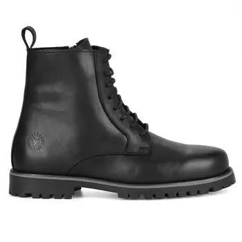 FootCourt — черные ботильоны, мужские ботинки из натуральной промасленной кожи на шнуровке, зимние модные ботинки на молнии с резиновой подошвой, лучший винтажный уличный стиль